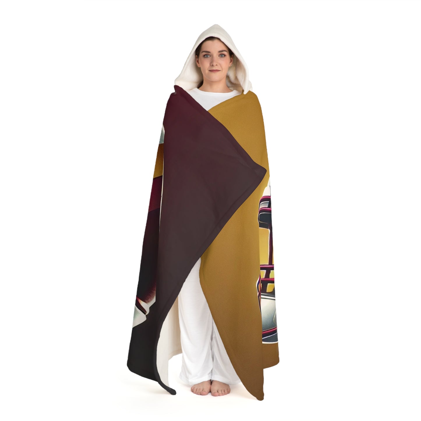Washington Hooded Sherpa Fleece Blanket