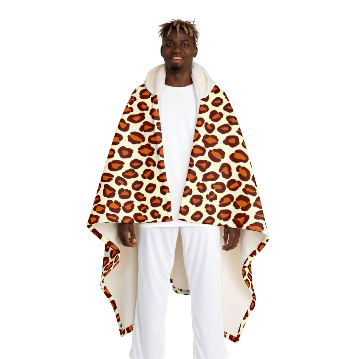 Jungle Heat Hooded Sherpa Fleece Blanket