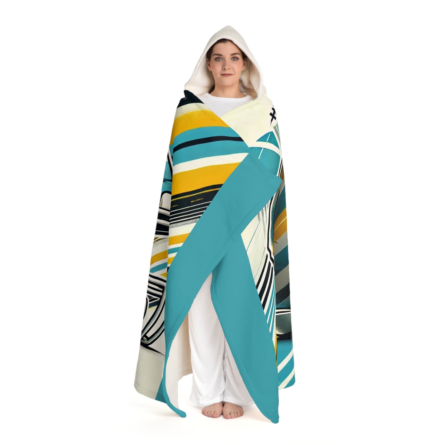 Los Angeles LA Hooded Sherpa Fleece Blanket