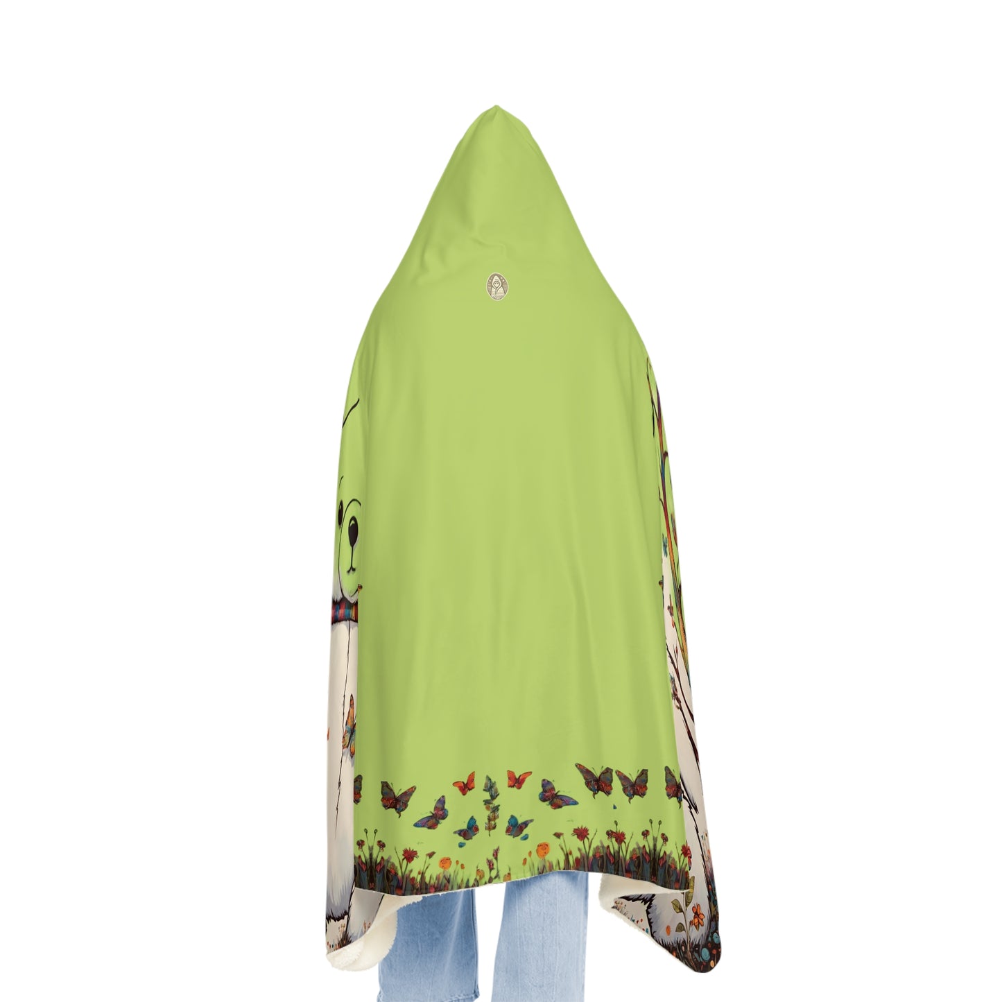 Fall Bear Lime Snuggle Blanket
