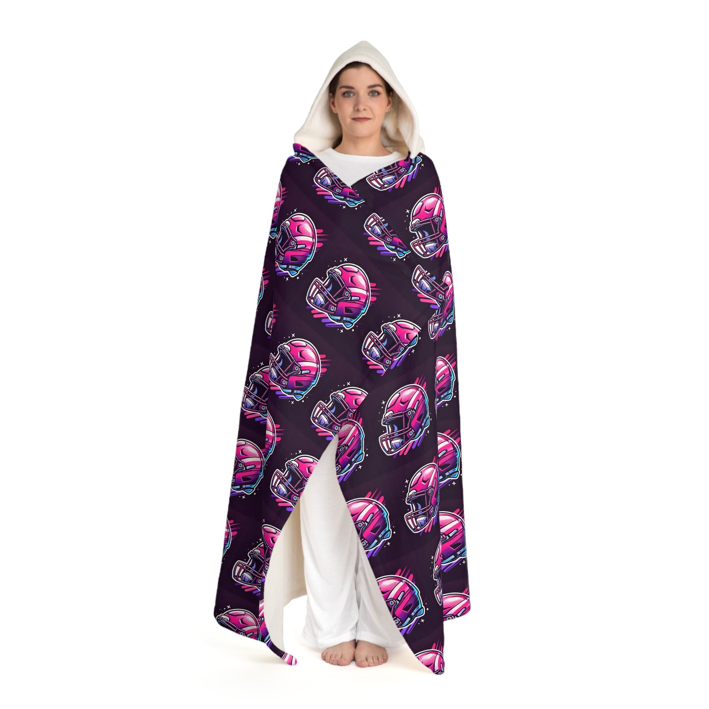 Winner Hooded Sherpa Fleece Blanket