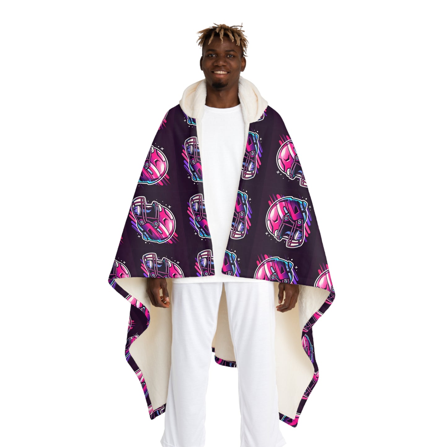 Winner Hooded Sherpa Fleece Blanket