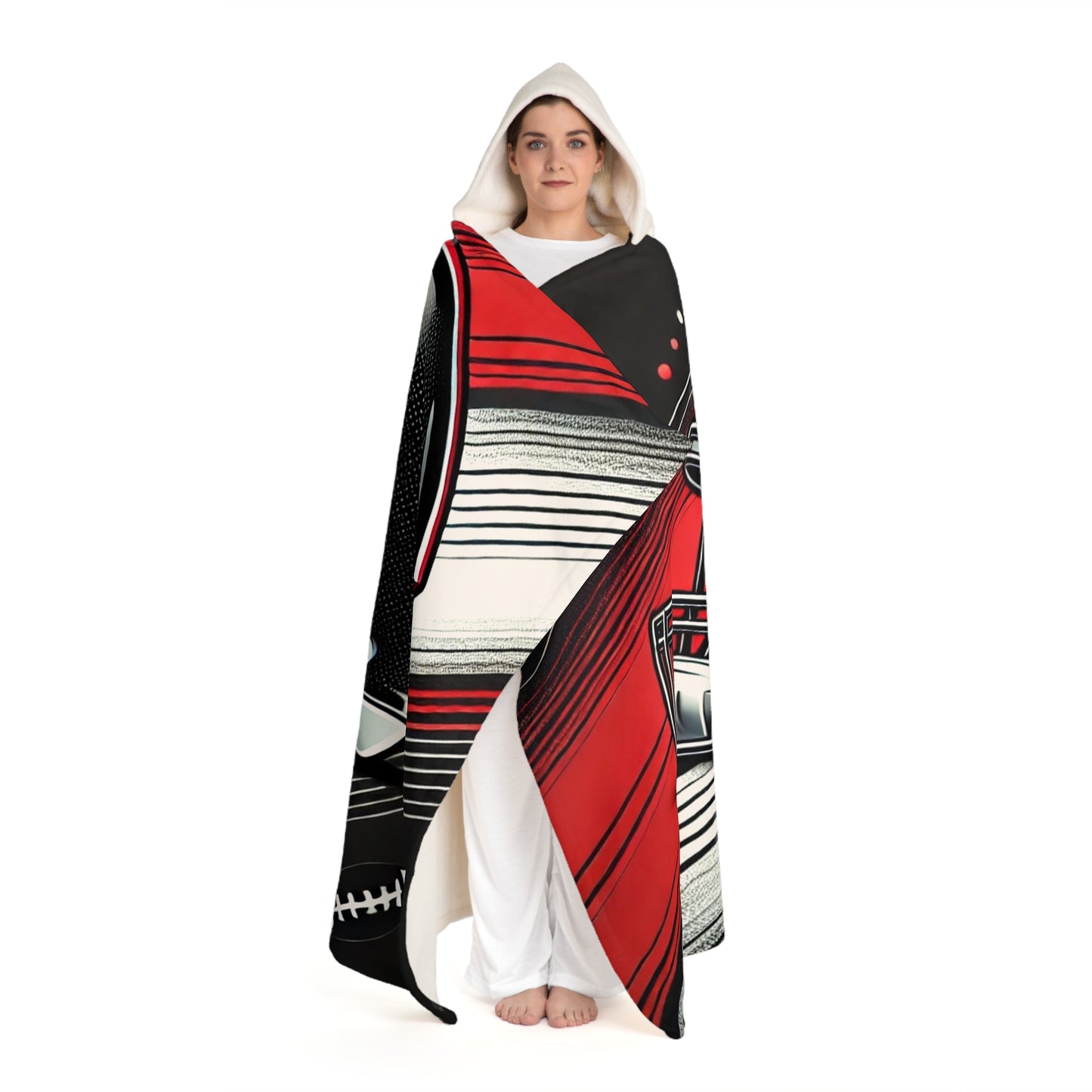 Atlanta Hooded Sherpa Fleece Blanket