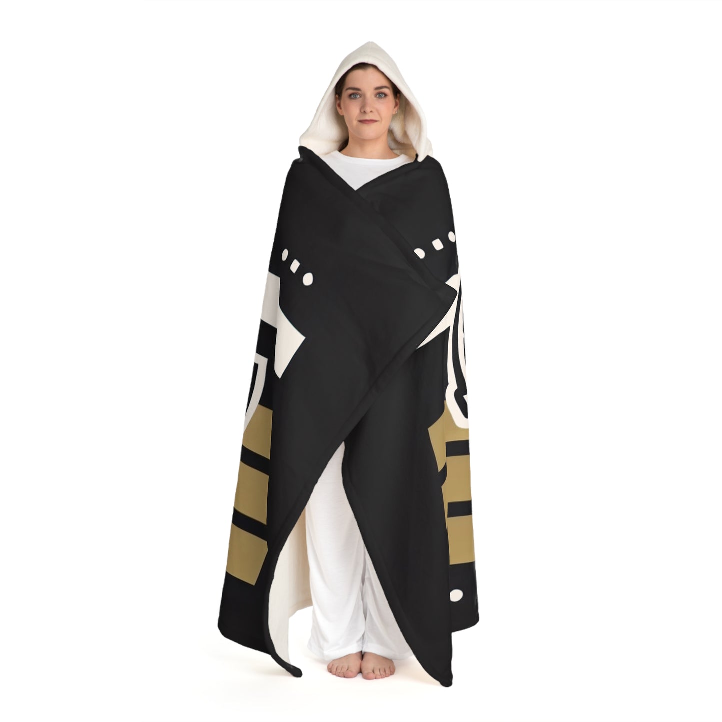 Pittsburgh Hooded Sherpa Fleece Blanket