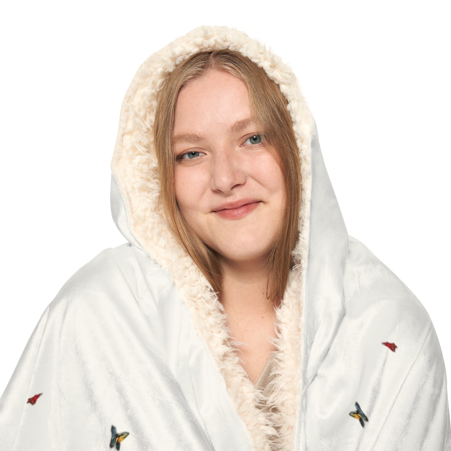 Fall Bear White Snuggle Blanket