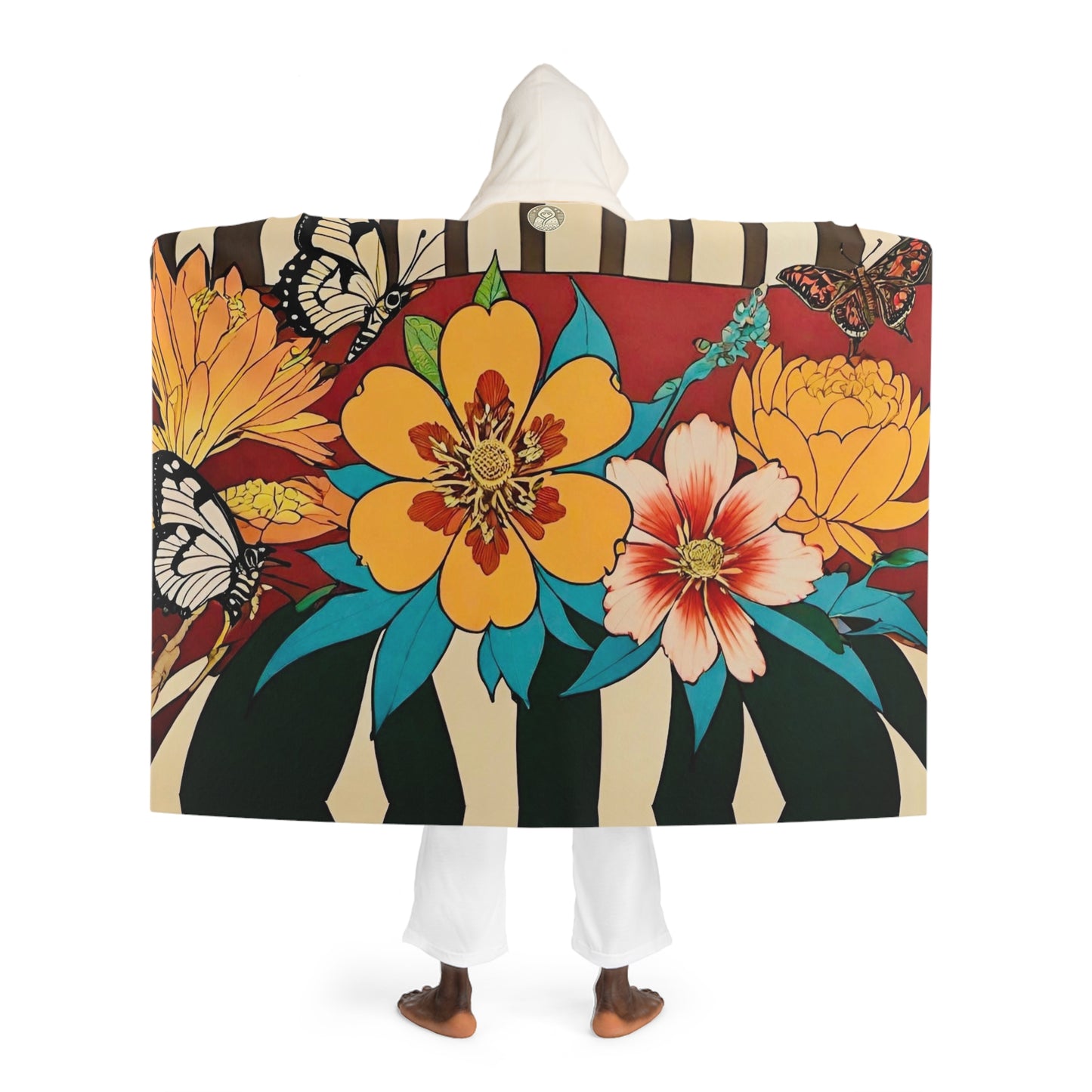 Splendor in Aroma Hooded Sherpa Fleece Blanket