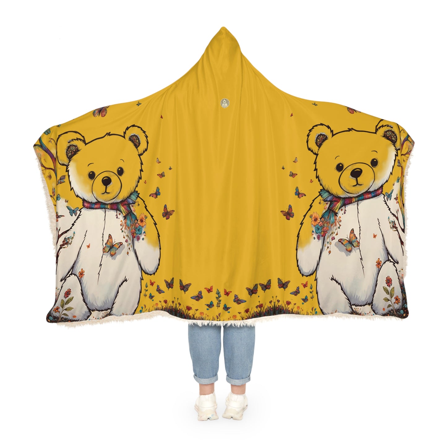 Fall Bear Yellow Snuggle Blanket