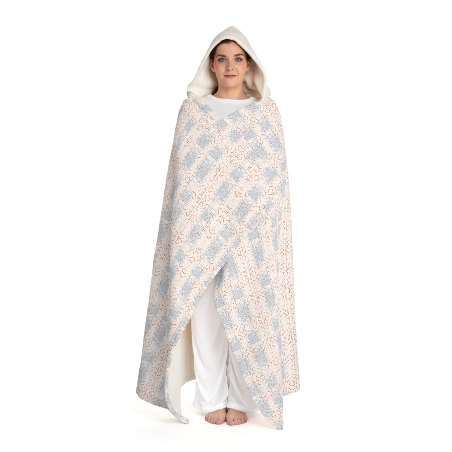 Grandmas Sweater Hooded Sherpa Fleece Blanket