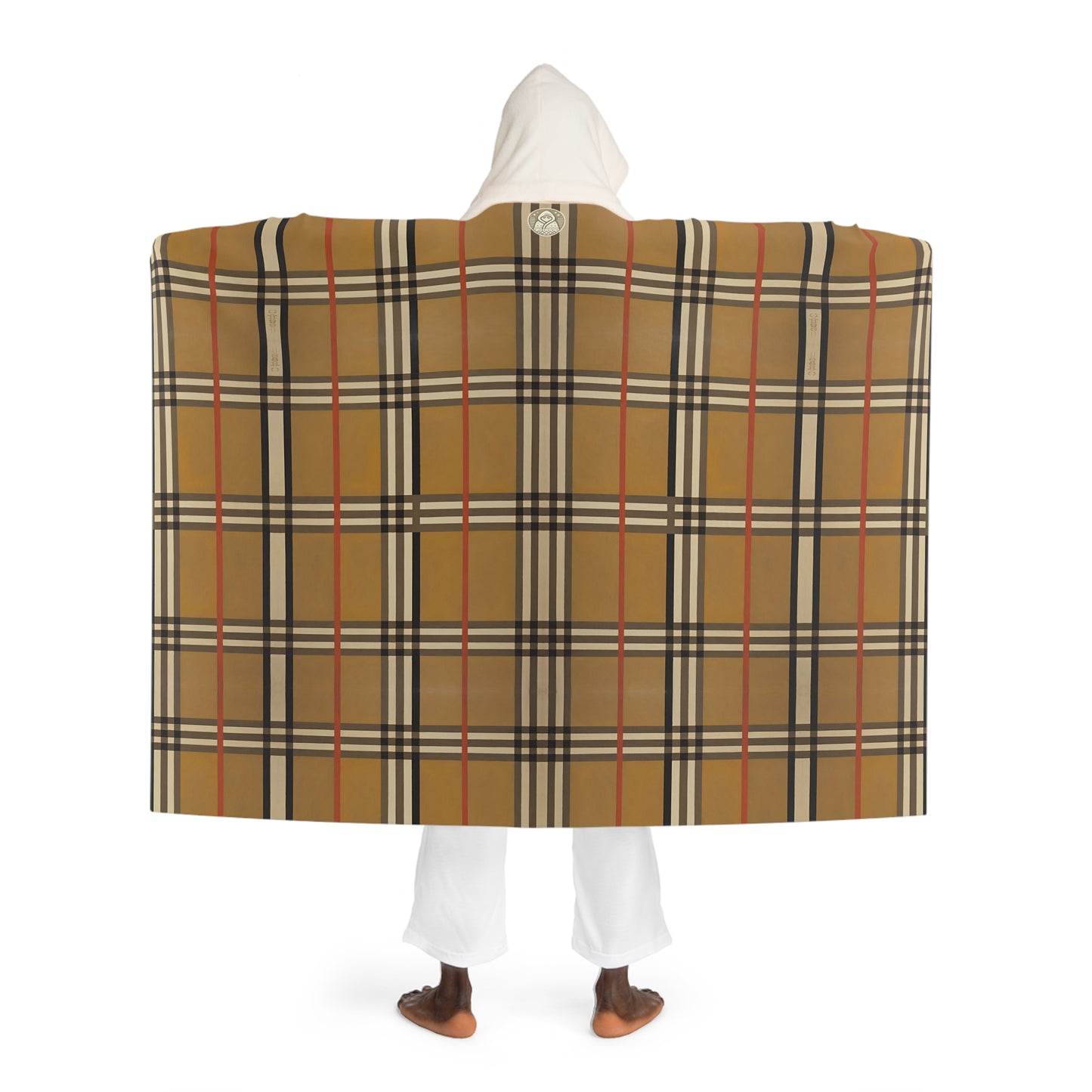 Revised Plaid Hooded Sherpa Fleece Blanket