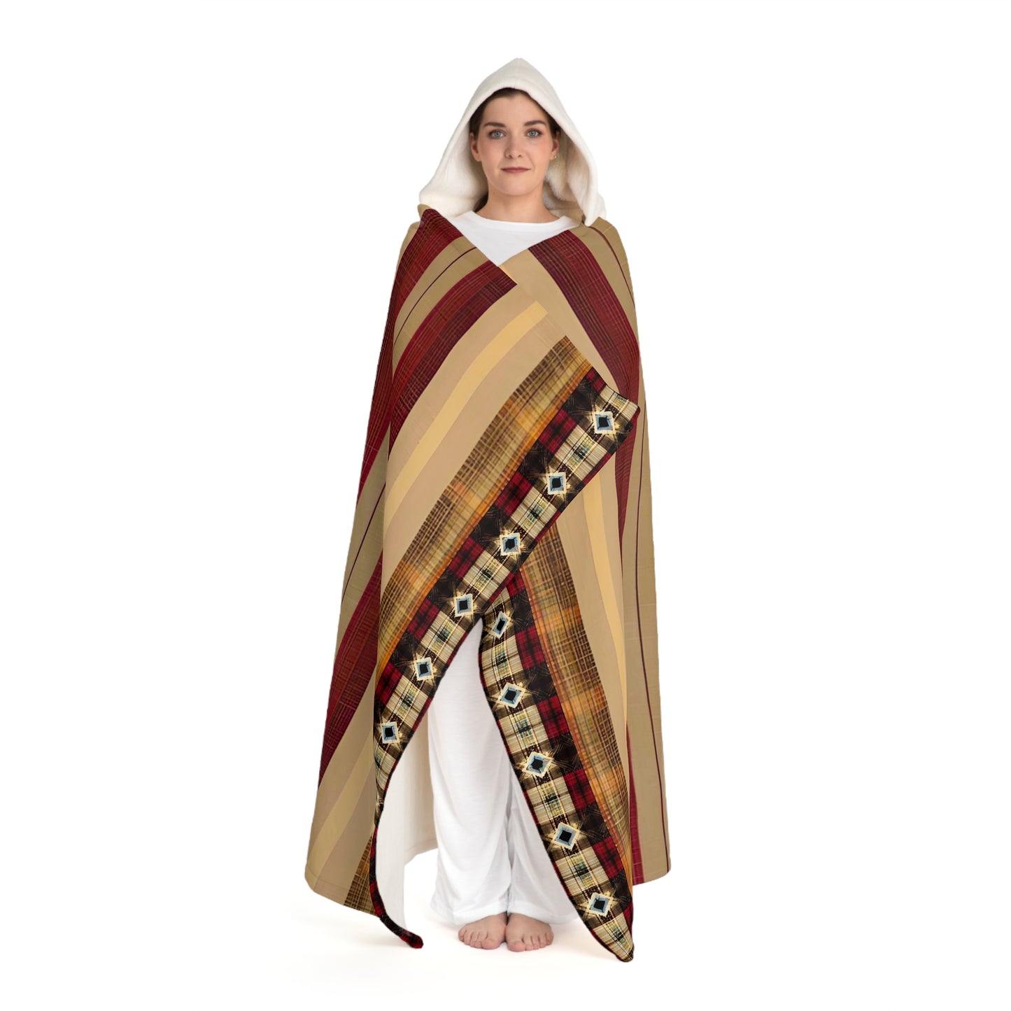 Thankful in Fall Hooded Sherpa Fleece Blanket