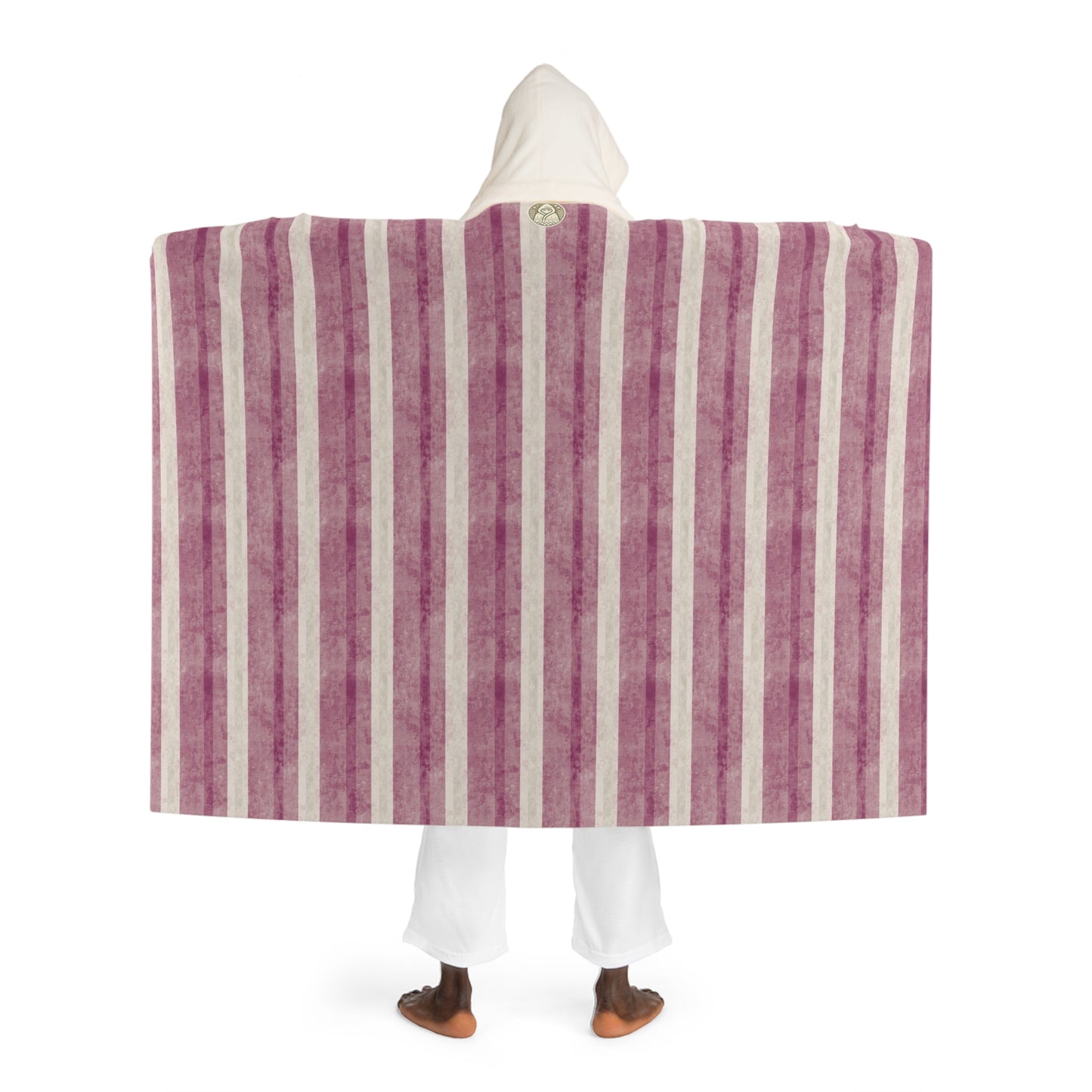 Marthas Vineyard Plum Hooded Sherpa Fleece Blanket