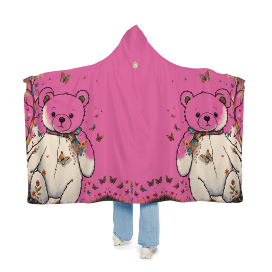 Fall Bear Pink Snuggle Blanket