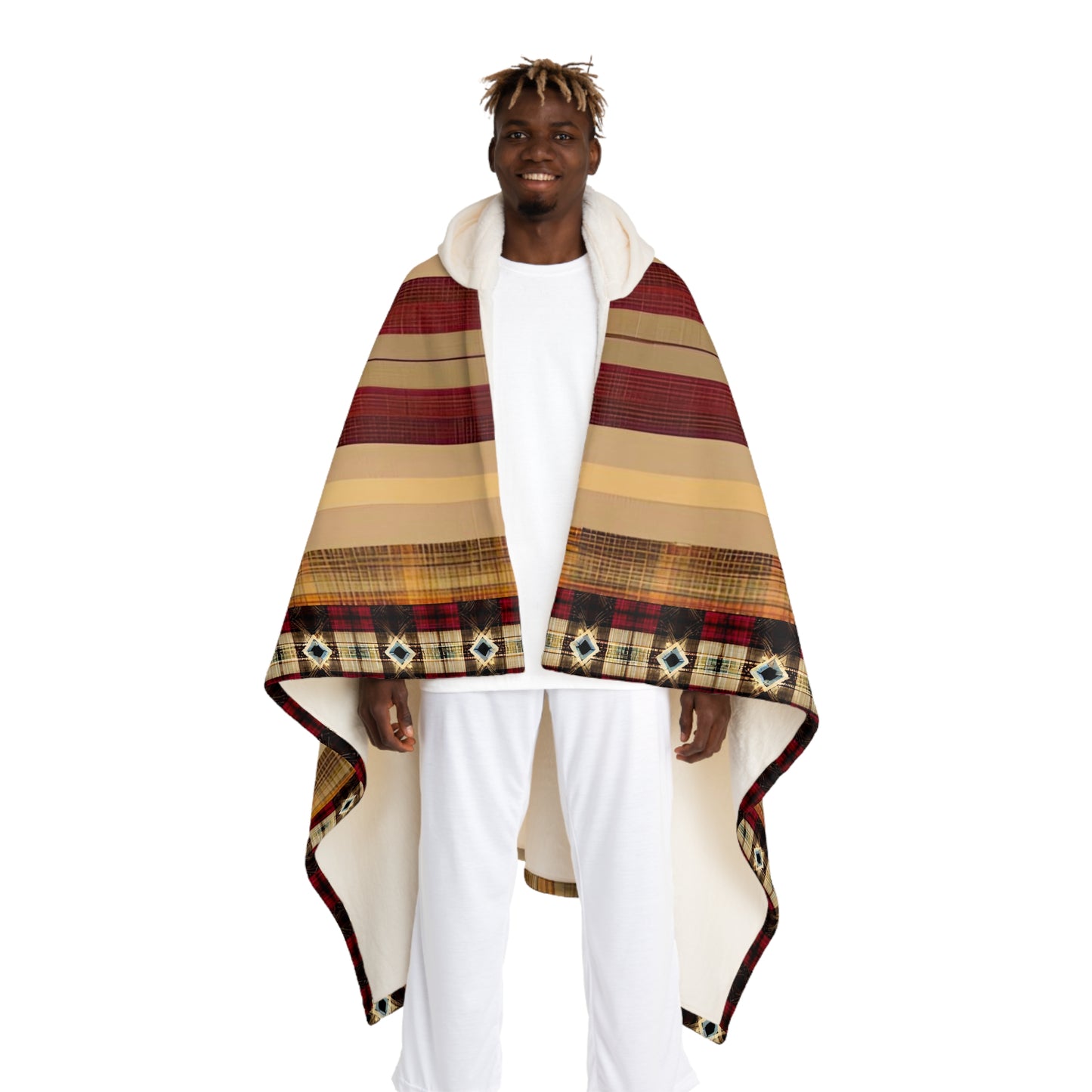 Thankful in Fall Hooded Sherpa Fleece Blanket