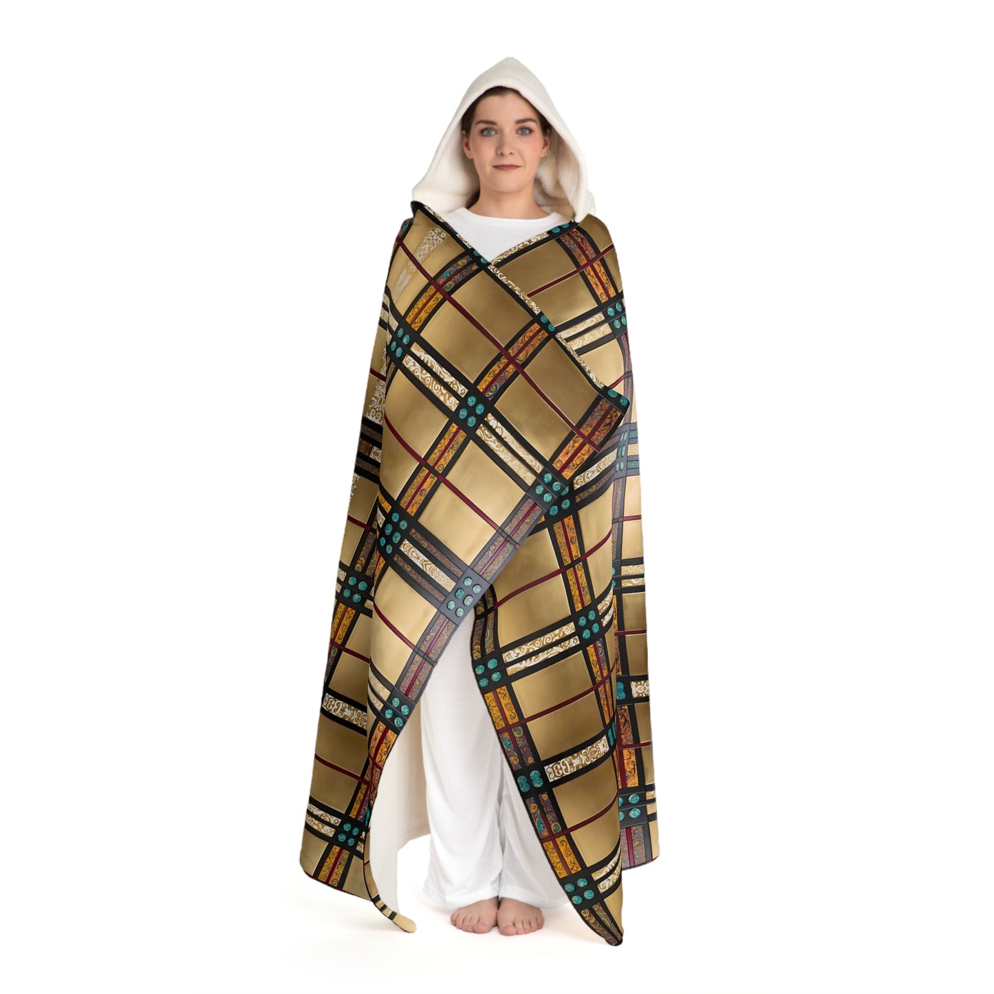 Royal Scepter Hooded Sherpa Fleece Blanket