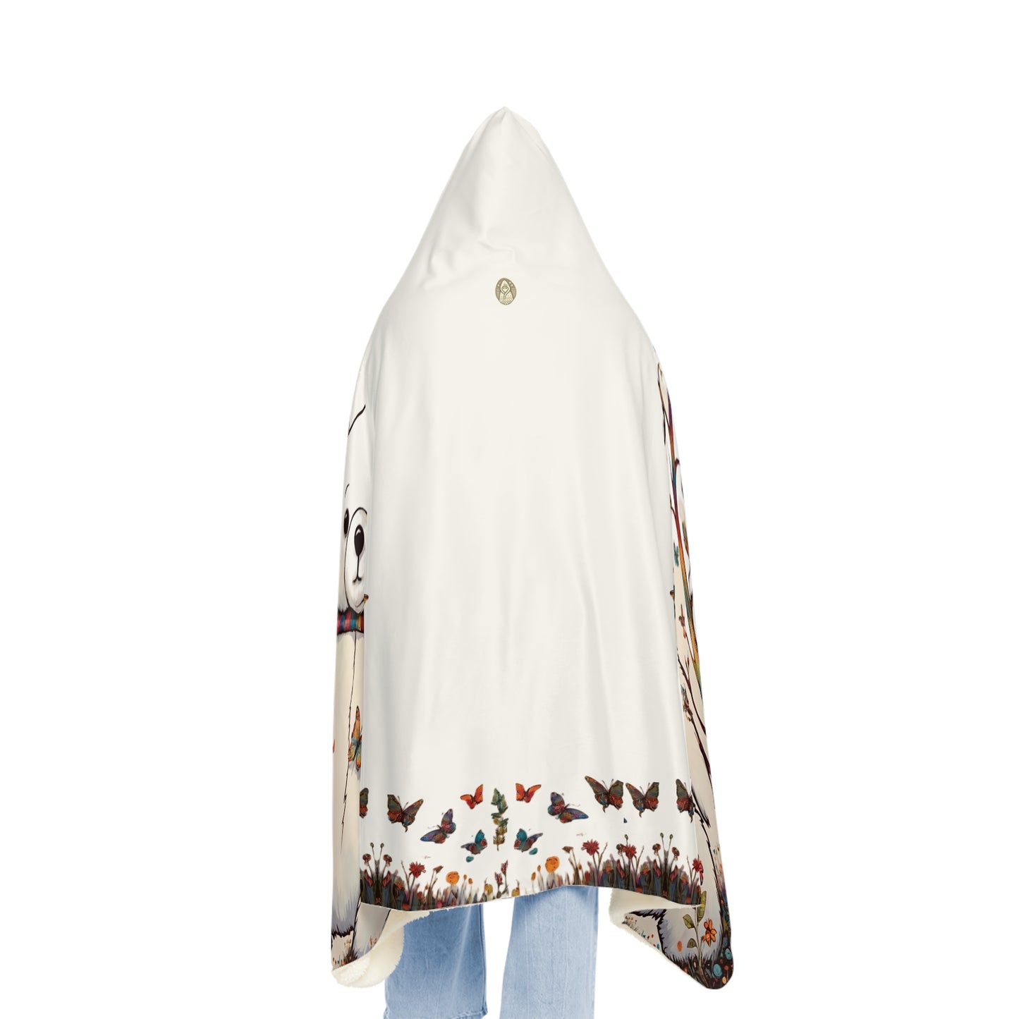 Fall Bear White Snuggle Blanket