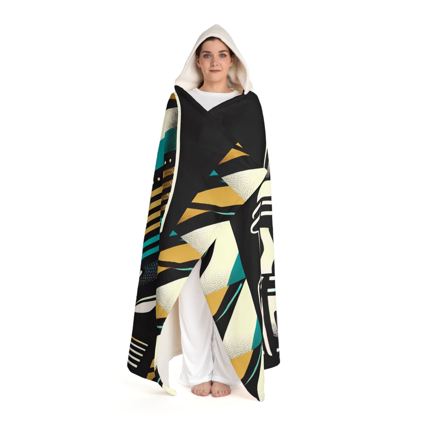 Jacksonville Hooded Sherpa Fleece Blanket