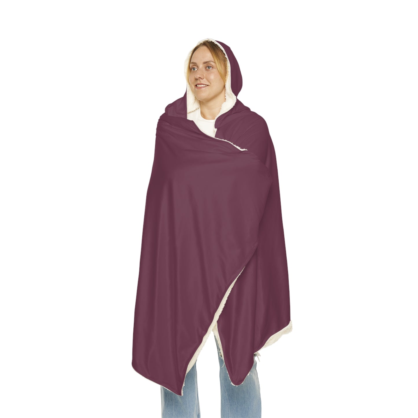 Cozy Burgundy Plum Snuggle Blanket