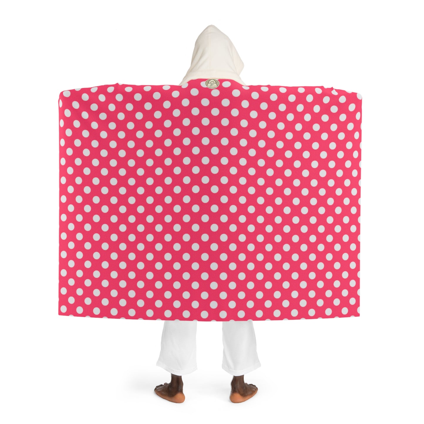 Bubble Gum Dots Hooded Sherpa Fleece Blanket