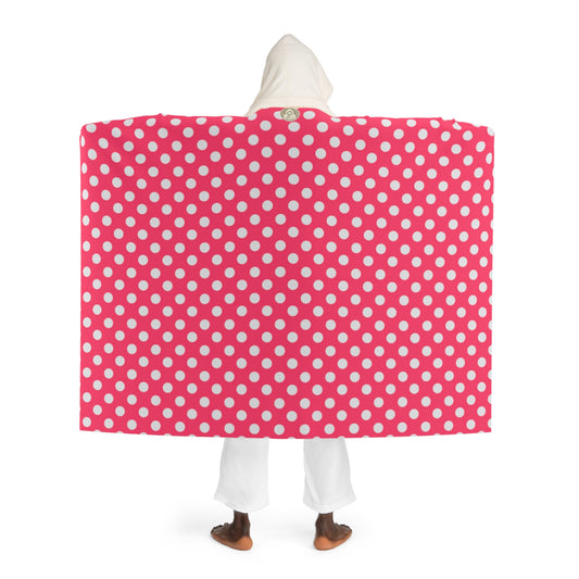 Bubble Gum Dots Hooded Sherpa Fleece Blanket