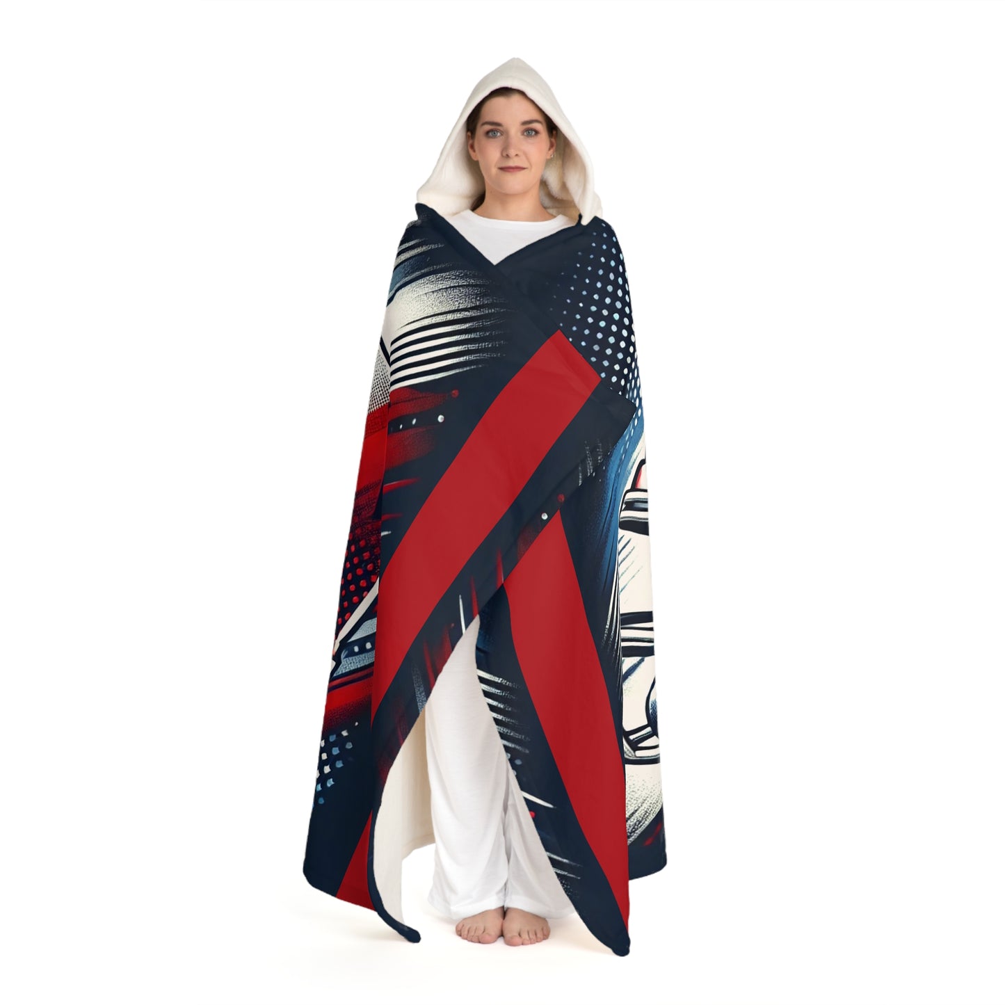 Houston Hooded Sherpa Fleece Blanket