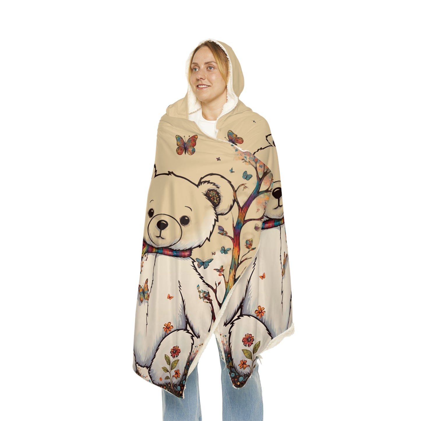 Fall Bear Tan Snuggle Blanket