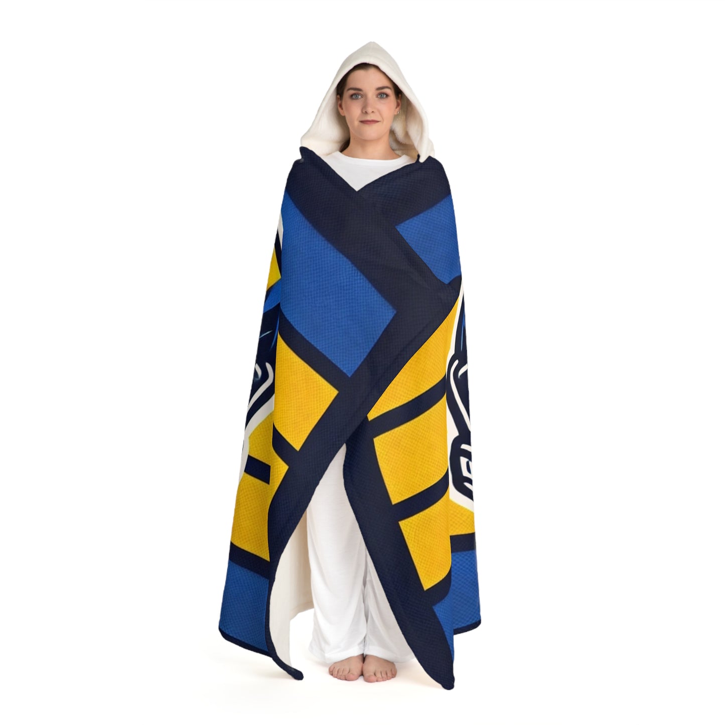 Los Angeles Hooded Sherpa Fleece Blanket