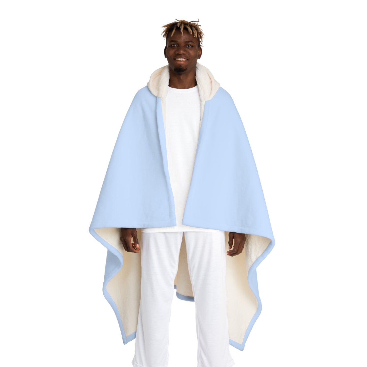 Baby Boy Blue Hooded Sherpa Fleece Blanket