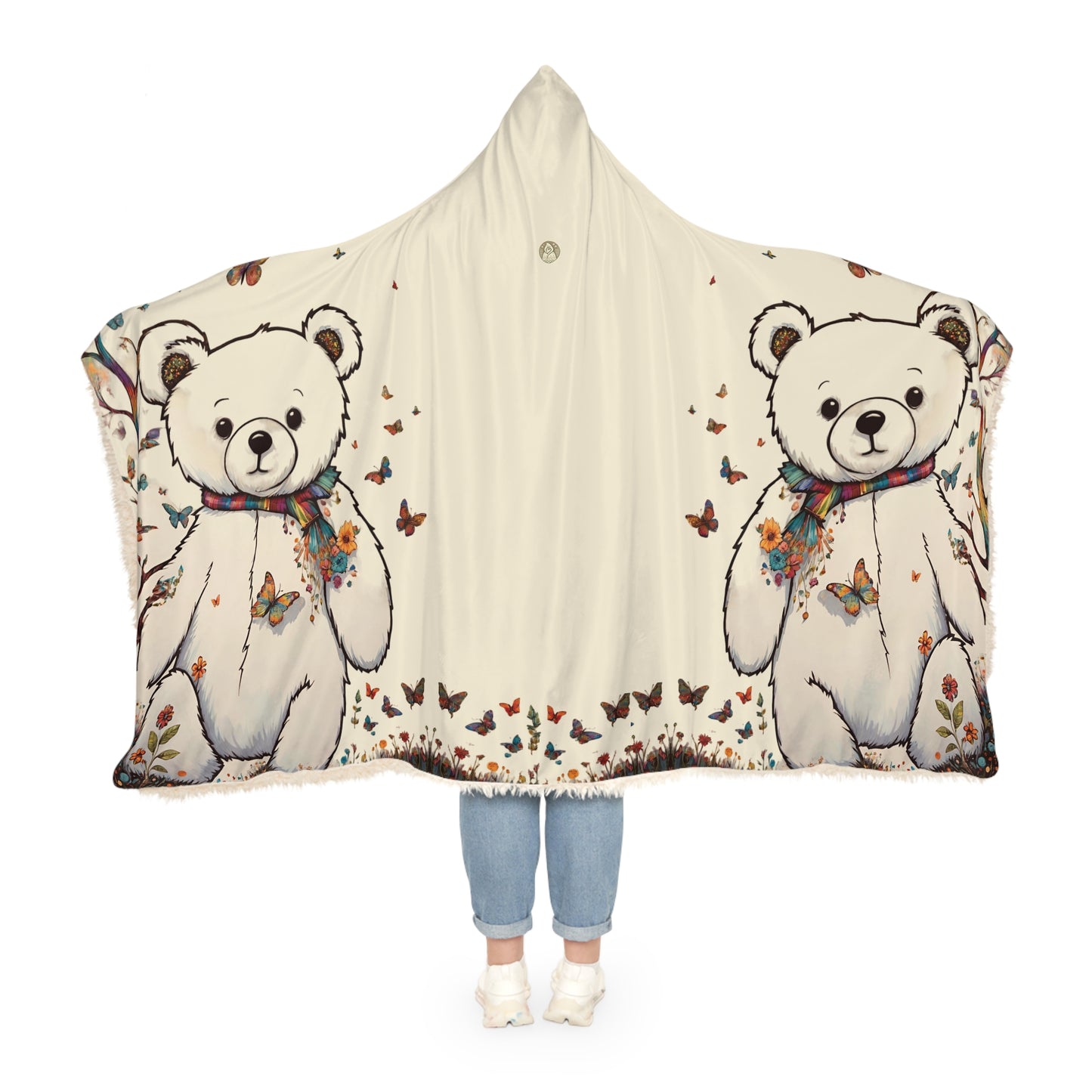 Fall Bear Cream Snuggle Blanket