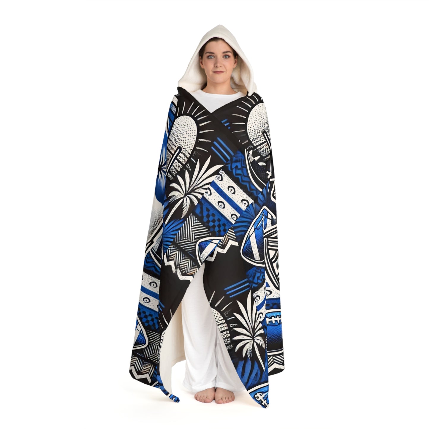 Hawaii Hooded Sherpa Fleece Blanket