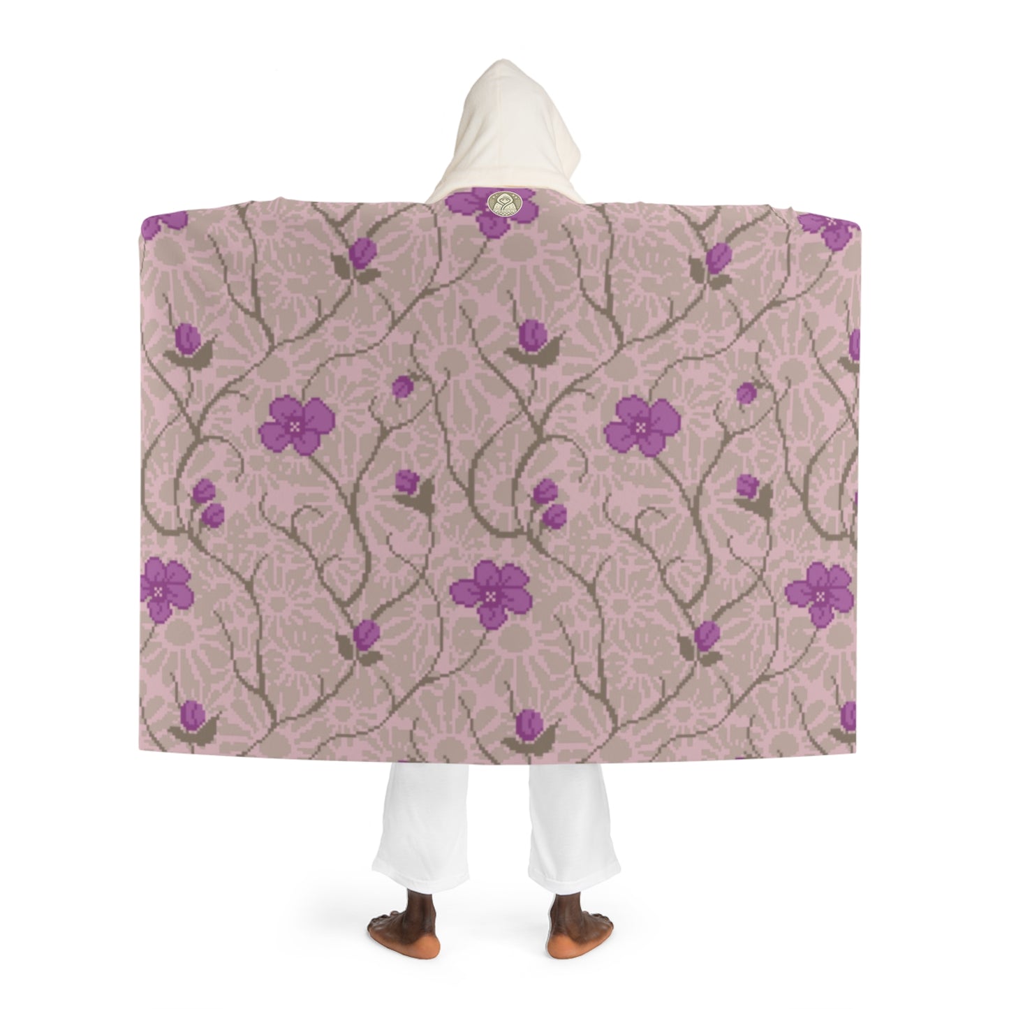 Bloom in Joy Hooded Sherpa Fleece Blanket