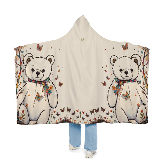 Fall Bear Off White Snuggle Blanket