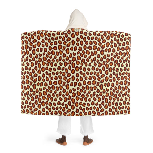 Jungle Heat Hooded Sherpa Fleece Blanket