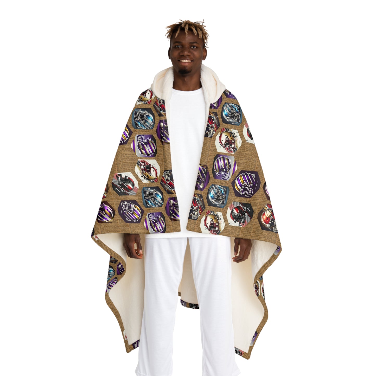Highlights Hooded Sherpa Fleece Blanket