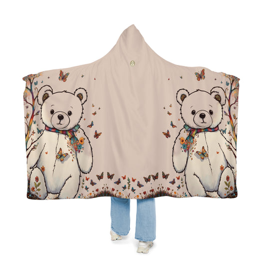 Fall Bear Pale Mauve Snuggle Blanket