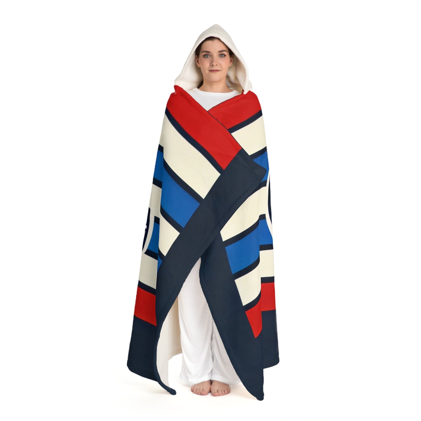 Go Team Hooded Sherpa Fleece Blanket