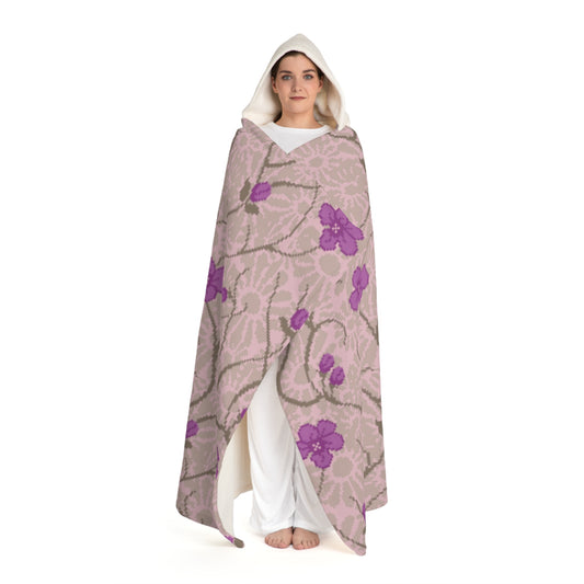 Bloom in Joy Hooded Sherpa Fleece Blanket