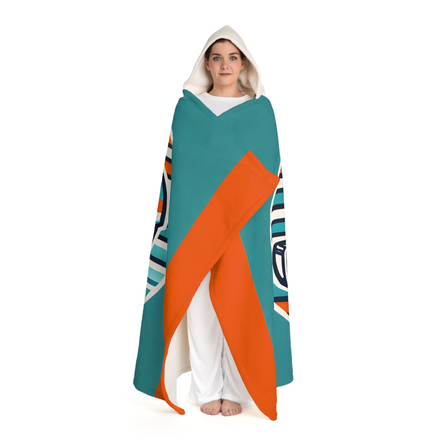 Miami Hooded Sherpa Fleece Blanket