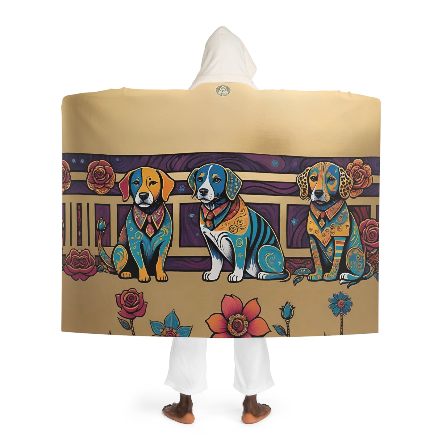 Dog Show Hooded Sherpa Fleece Blanket