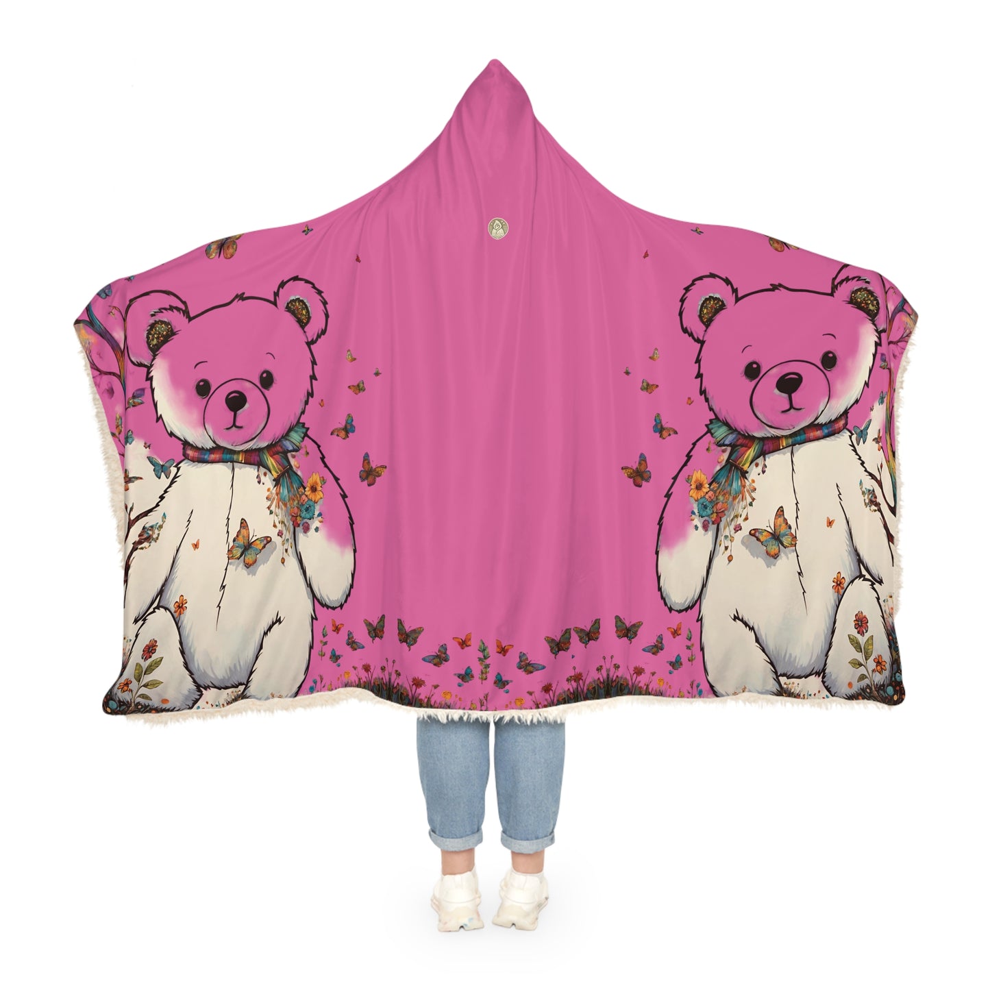 Fall Bear Pink Snuggle Blanket