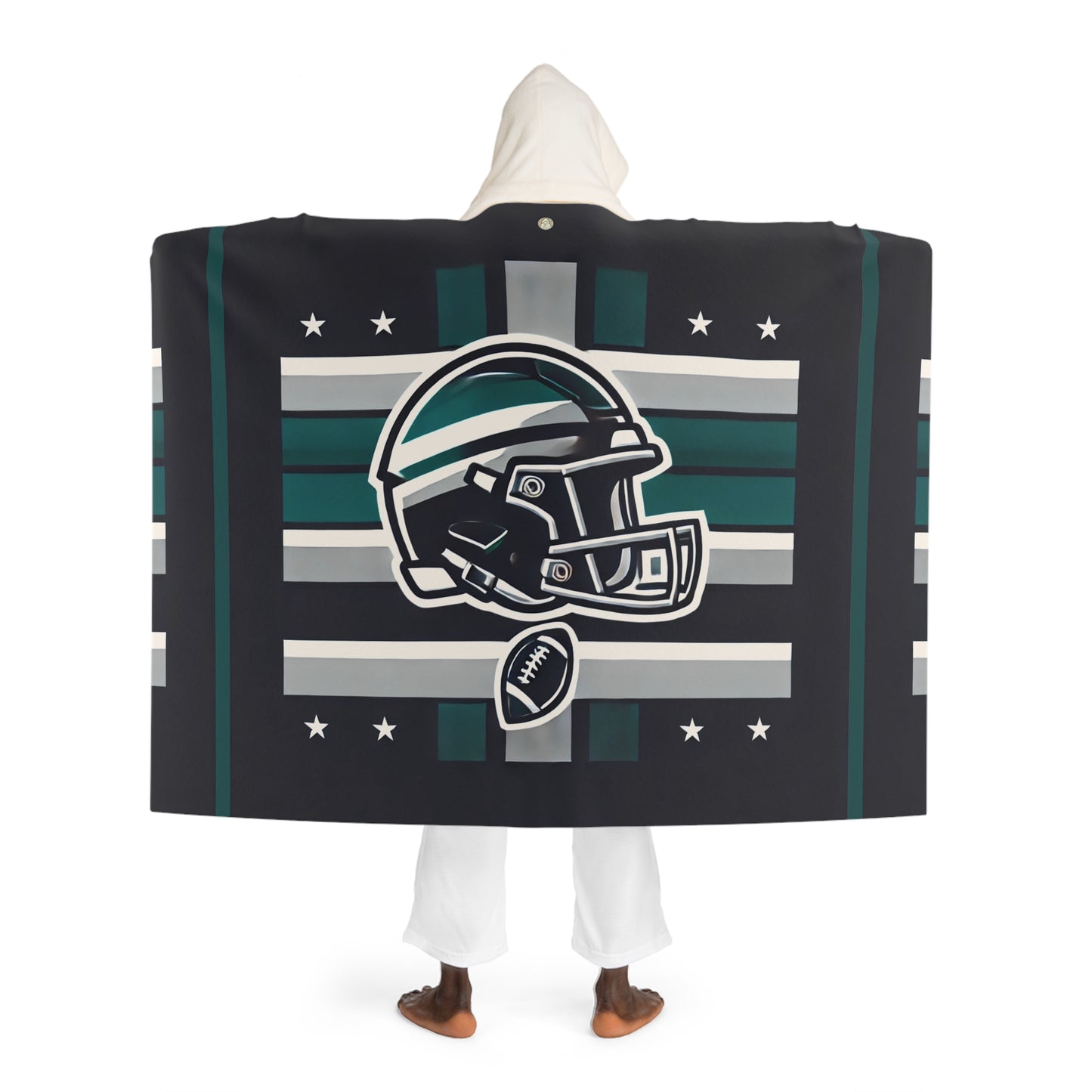 Philadelphia Hooded Sherpa Fleece Blanket