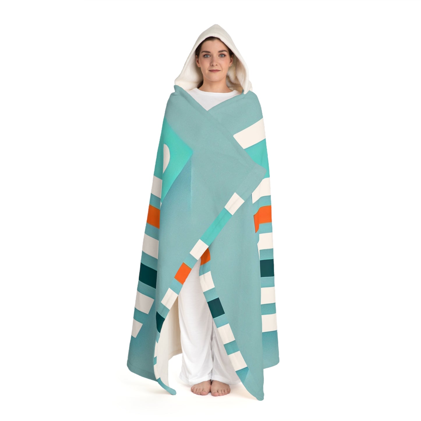 All 4 One Hooded Sherpa Fleece Blanket