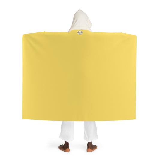 Daisy Yellow Hooded Sherpa Fleece Blanket