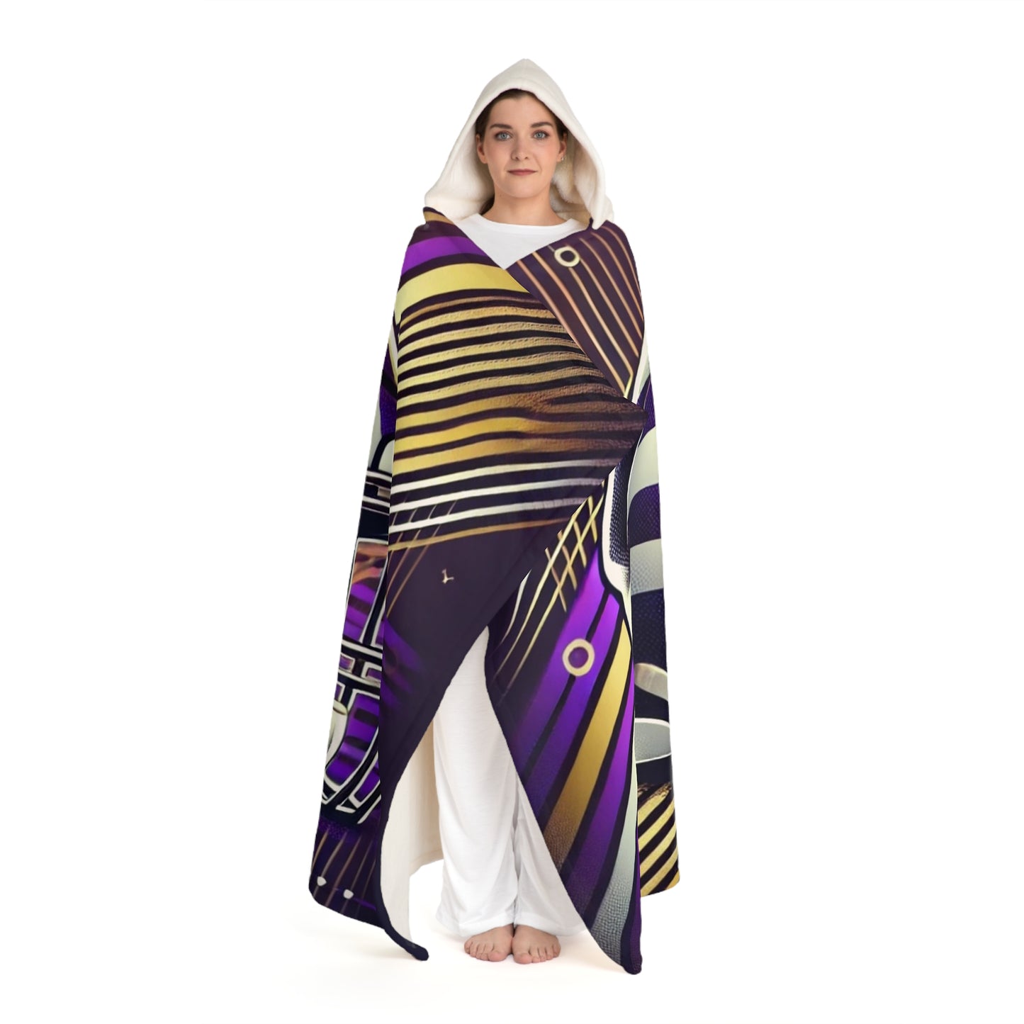 Minnesota Hooded Sherpa Fleece Blanket