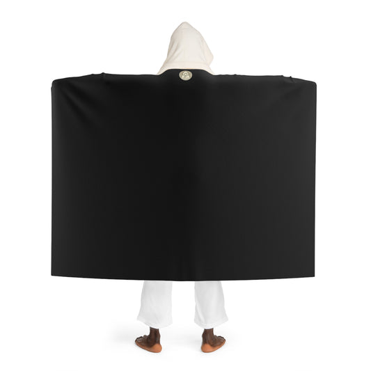 Space Black Hooded Sherpa Fleece Blanket