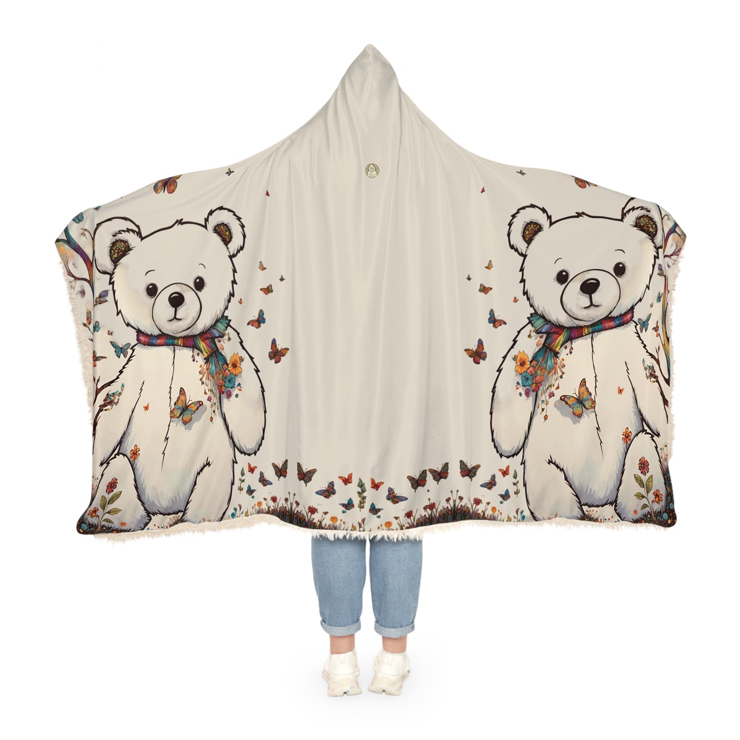 Fall Bear Off White Snuggle Blanket