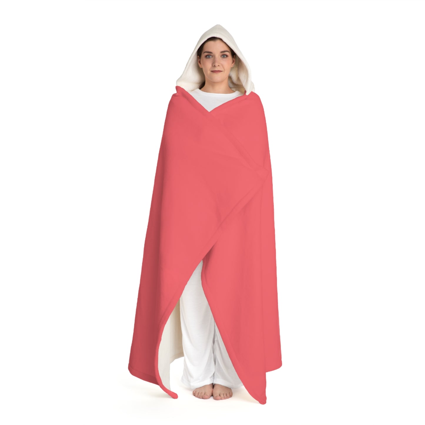 Salmon Shore Hooded Sherpa Fleece Blanket