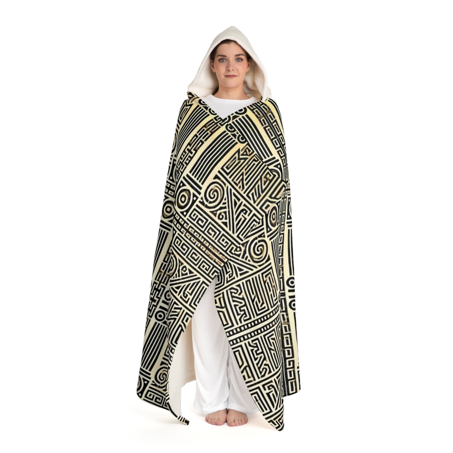 Ancient Scrolls Hooded Sherpa Fleece Blanket