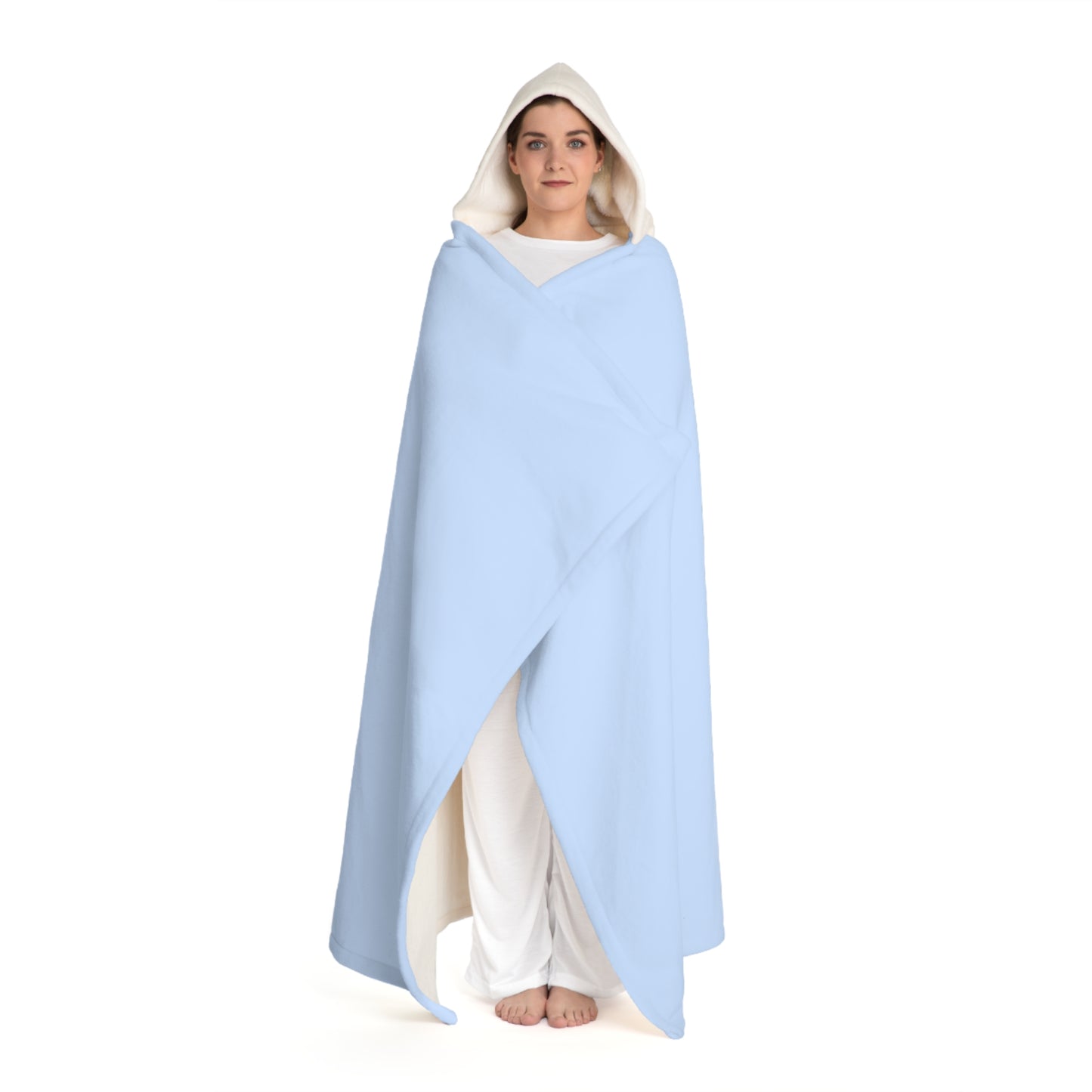 Baby Boy Blue Hooded Sherpa Fleece Blanket