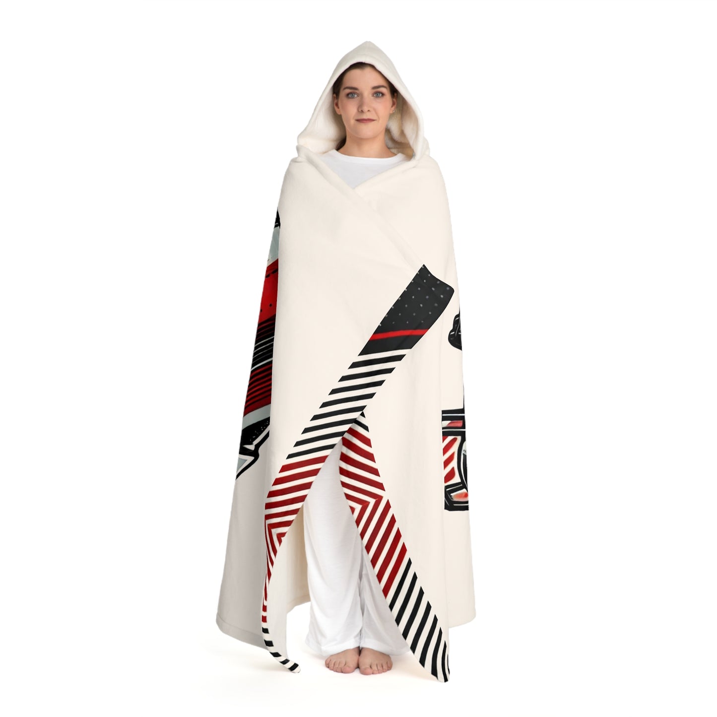 Arizona Hooded Sherpa Fleece Blanket