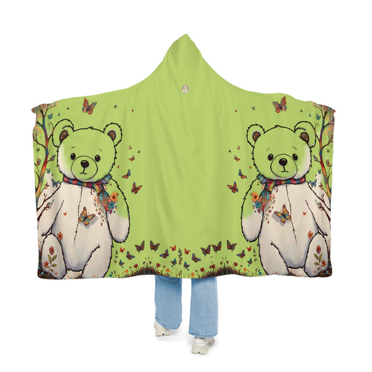 Fall Bear Lime Snuggle Blanket